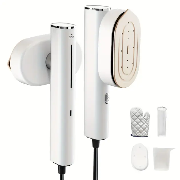 Travel Steamer Iron for Clothes, 1200W Portable Handheld Steamer Iron 4Mode with LCD Display 10s Fast Heating 180° Swivel Handle Powerful Wrinkle Remover, Garment Steamer for Home, Dorm